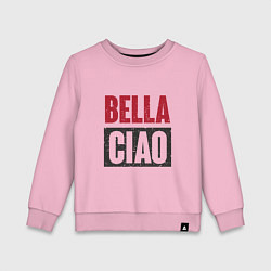 Свитшот хлопковый детский Bella Ciao - Money Heist, цвет: светло-розовый