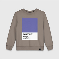 Свитшот хлопковый детский Цвет Pantone 2022 года - Very Peri, цвет: утренний латте