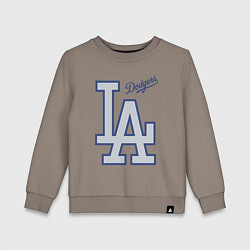 Свитшот хлопковый детский Los Angeles Dodgers - baseball team, цвет: утренний латте