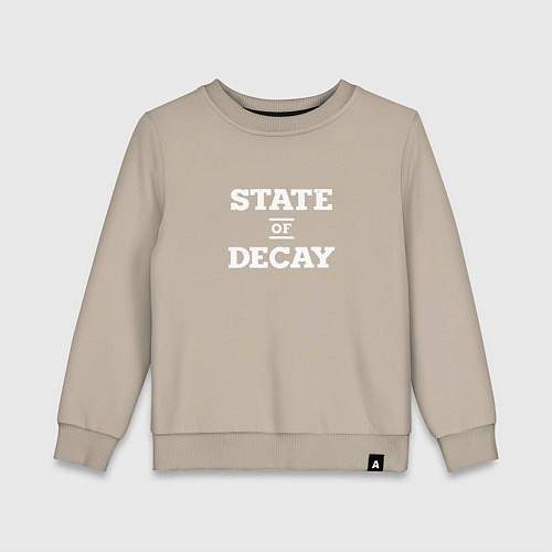 Детский свитшот State of Decay Logo спина / Миндальный – фото 1