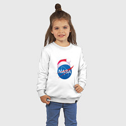 Свитшот хлопковый детский NASA NEW YEAR 2022, цвет: белый — фото 2