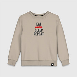 Детский свитшот Eat оливье Sleep Repeat