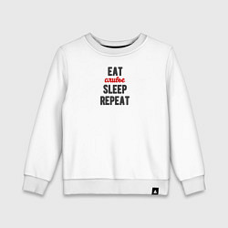 Детский свитшот Eat оливье Sleep Repeat