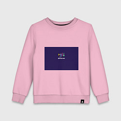 Свитшот хлопковый детский Deltarun Kris, Ralsei, Susie, цвет: светло-розовый