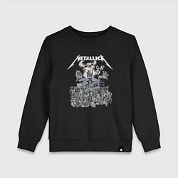Свитшот хлопковый детский Metallica - thrash metal style!, цвет: черный