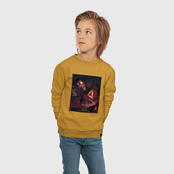 Свитшот хлопковый детский Deltarune - FINALLY, цвет: горчичный — фото 2