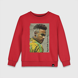 Свитшот хлопковый детский Neymar Junior - Brazil national team, цвет: красный