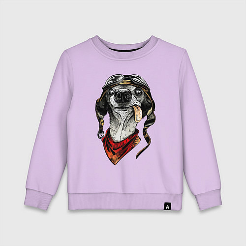 Детский свитшот Biker dog / Лаванда – фото 1