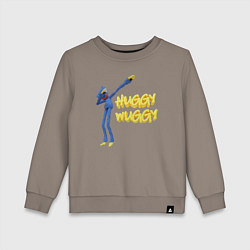 Свитшот хлопковый детский Хаги ваги Huggy Wuggy Poppy Playtime, цвет: утренний латте