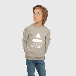Свитшот хлопковый детский 30 Seconds to Mars: 30 секунд, цвет: миндальный — фото 2