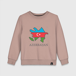 Свитшот хлопковый детский Map Azerbaijan, цвет: пыльно-розовый