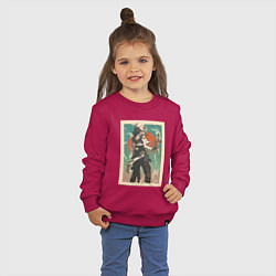 Свитшот хлопковый детский Jett art, цвет: маджента — фото 2