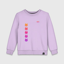 Свитшот хлопковый детский Stray: Gradient, цвет: лаванда