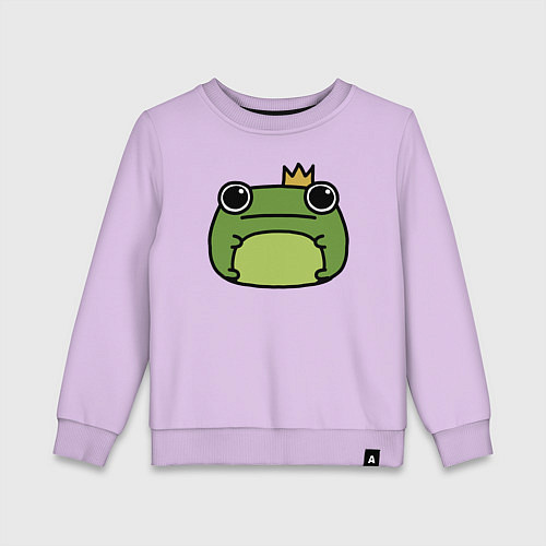 Детский свитшот Frog Lucky король / Лаванда – фото 1