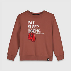 Детский свитшот Есть Спать Боксировать Прекрасный день