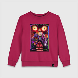 Свитшот хлопковый детский Five Nights at Freddys 5 poster, цвет: маджента