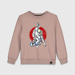Свитшот хлопковый детский Боевые искусства космонавтов, цвет: пыльно-розовый