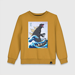 Детский свитшот Godzilla in The Waves Eastern