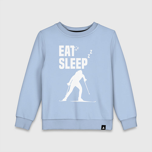 Детский свитшот Ешь, Спи, Биатлон / Мягкое небо – фото 1