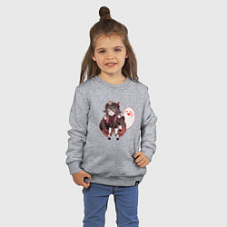 Свитшот хлопковый детский Genshin Impact Hu Tao 099, цвет: меланж — фото 2