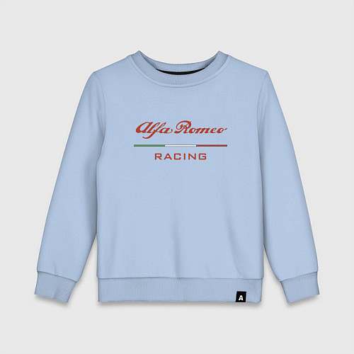 Детский свитшот Alfa Romeo racing - logo / Мягкое небо – фото 1