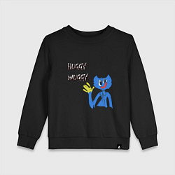 Свитшот хлопковый детский Хагги Poppy Playtime, цвет: черный