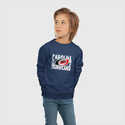 Свитшот хлопковый детский Каролина Харрикейнз, Carolina Hurricanes, цвет: тёмно-синий — фото 2