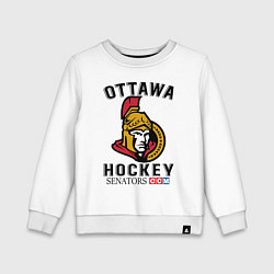 Свитшот хлопковый детский OTTAWA SENATORS ОТТАВА СЕНАТОРЗ, цвет: белый