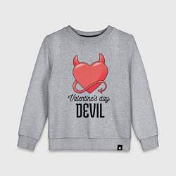 Детский свитшот Valentines Day Devil