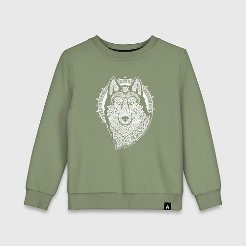 Детский свитшот Northern Wolf / Авокадо – фото 1