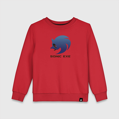 Детский свитшот Sonic exe logo / Красный – фото 1