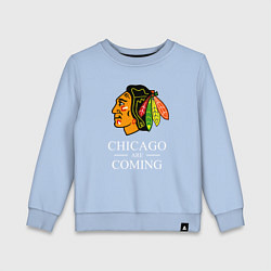 Детский свитшот Chicago are coming, Чикаго Блэкхокс, Chicago Black