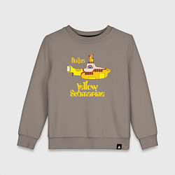 Свитшот хлопковый детский On a Yellow Submarine, цвет: утренний латте