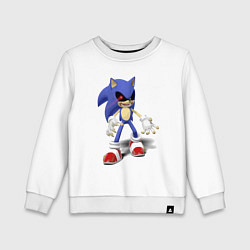 Свитшот хлопковый детский Sonic Exe Video game Hype, цвет: белый