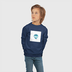 Свитшот хлопковый детский КОСМОНАВТОВ НЕТ, цвет: тёмно-синий — фото 2