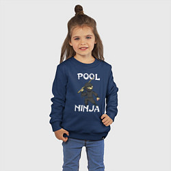 Свитшот хлопковый детский POOL NINJA, цвет: тёмно-синий — фото 2