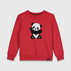 Свитшот хлопковый детский Cute Baby Panda, цвет: красный