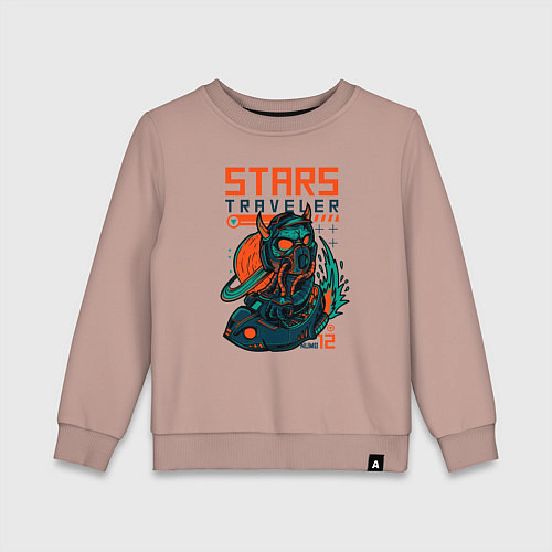 Детский свитшот Звёздный путешественник / Пыльно-розовый – фото 1