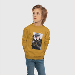 Свитшот хлопковый детский Asta Saturia, цвет: горчичный — фото 2