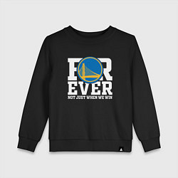 Свитшот хлопковый детский Golden State Warriors FOREVER NOT JUST WHEN WE WIN, цвет: черный