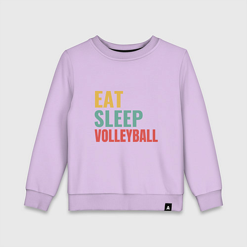 Детский свитшот Eat - Sleep - Volleyball / Лаванда – фото 1
