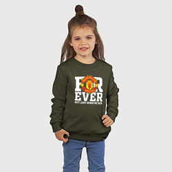 Свитшот хлопковый детский Manchester United FOREVER NOT JUST WHEN WE WIN, цвет: хаки — фото 2