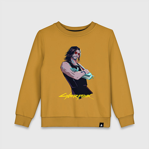 Детский свитшот Джонни Cyberpunk2077 Johnny / Горчичный – фото 1