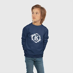Свитшот хлопковый детский Кукрыниксы логотип, цвет: тёмно-синий — фото 2