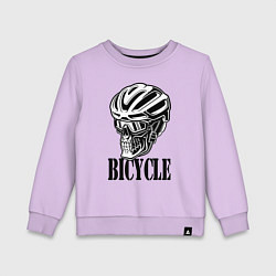 Свитшот хлопковый детский Bicycle Skull, цвет: лаванда