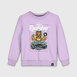 Свитшот хлопковый детский Rudeboy, цвет: лаванда