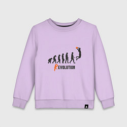 Свитшот хлопковый детский Баскетбольная революция, цвет: лаванда