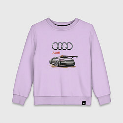 Свитшот хлопковый детский Audi Racing team, цвет: лаванда