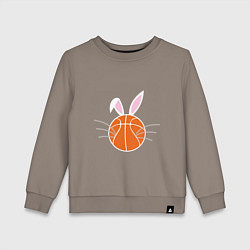 Свитшот хлопковый детский Basketball Bunny, цвет: утренний латте