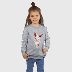 Свитшот хлопковый детский Шустрый зайчишка, цвет: меланж — фото 2
